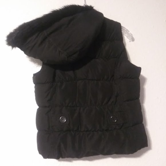 Arizona Jean Company women's size M black puffer hooded vest - Picture 4 of 11